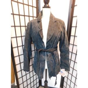 NEW Wilda Womens Lined Black Genuine Leather Coat/Jacket Size L